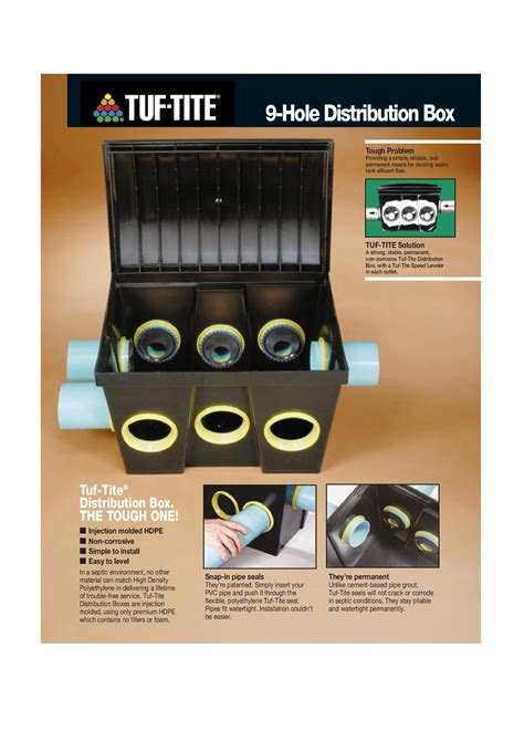 tuf tite 9 hole distribution box|tuf tite risers and lids.